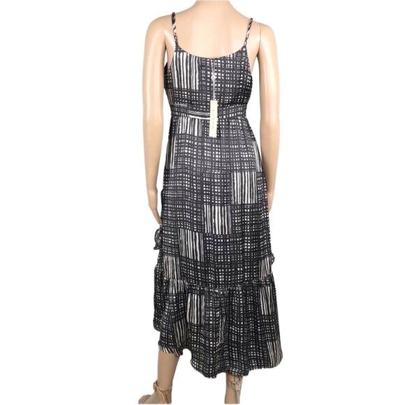 LENON COLLECTION Plaid Asym Midi Dress XS Satin Cami Fairy Boho Whimsygoth NWT - Picture 6 of 13